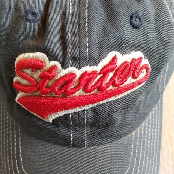 Starter Hat Baseball Dad Cap Cotton Adjustable Strap OSFA Red Blue Script Retro - Picture 4 of 13